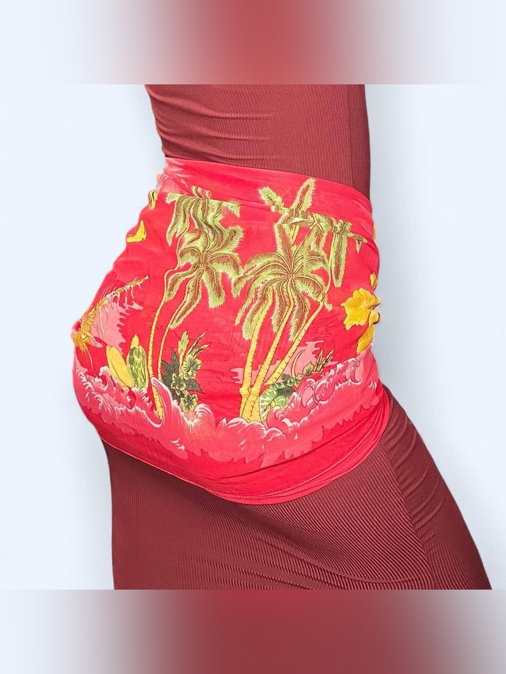 Mermaid Pink Floral Scarf Belt!